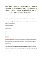 NSG 6005 EXAM PACKAGE DEAL 100&percnt; VERIFIED 2026&sol;2027