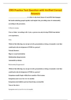 CRIS Practice Test Question with Verified Correct&NewLine;Answers