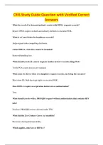 CRIS Study Guide Question with Verified Correct&NewLine;Answers
