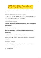 CSET Multiple Subject Practice Subtest 1&NewLine;Question with Verified Correct Answers