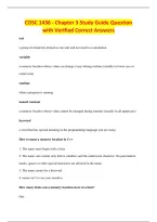 COSC 1436 - Chapter 3 Study Guide Question&NewLine;with Verified Correct Answers