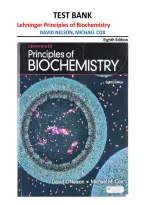 Test Bank Lehninger Principles of Biochemistry 8th Edition Nelson Cox