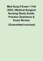 Med Surg II Exam 1 Fall 2024 &vert; Medical-Surgical Nursing Study Guide&comma; Practice Questions & Exam Review&NewLine;&NewLine;