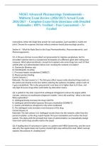 NR565 Advanced Pharmacology Fundamentals &ndash; Midterm Exam Review &lpar;2026&sol;2027&rpar; Actual Exam 2026&sol;2027 &ndash; Complete Exam-Style Questions with Detailed Rationales &vert; 100&percnt; Verified &ndash; Pass Guaranteed &ndash; A&plus; Graded