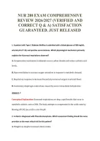 NUR 280 EXAM PACKAGE DEAL 100&percnt; VERIFIED 2026&sol;2027