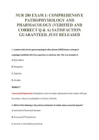 NUR 280 EXAM PACKAGE DEAL 100&percnt; VERIFIED 2026&sol;2027