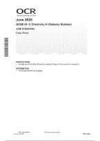 OCR GCSE Chemistry A &lpar;Gateway Science&rpar; Paper 1 Insert 2025