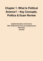 Chapter 1&colon; What Is Political Science&quest; &ndash; Key Concepts&comma; Politics & Exam Review&NewLine;&NewLine;