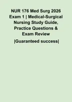 NUR 176 Med Surg 2026 Exam 1 &vert; Medical-Surgical Nursing Study Guide&comma; Practice Questions & Exam Review
