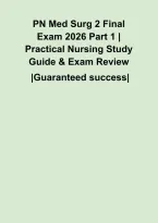 PN Med Surg 2 Final Exam 2026 Part 1 &vert; Practical Nursing Study Guide & Exam Review