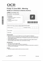OCR GCSE Chemistry A &lpar;Gateway Science&rpar; Paper 2 &lpar;Foundation Tier&rpar; 2025