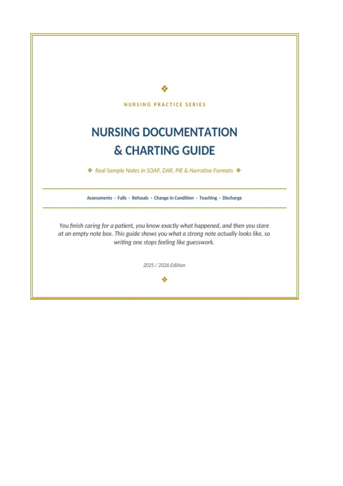 Nursing Documentation & Charting Guide Real Sample Notes, 16 Topics ...
