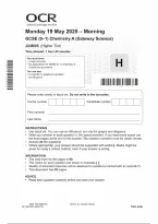 OCR GCSE Chemistry A &lpar;Gateway Science&rpar; Paper 3 &lpar;Higher Tier&rpar; 2025