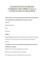 CAPSTONE EXAM PACKAGE DEAL 100&percnt; VERIFIED 2026&sol;2027