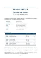 HESI PN EXIT ACTUAL EXAM 2026&sol;2027 &vert; Best Rated Questions & Answers &vert; Verified &vert; Pass Guaranteed - A&plus; Graded&NewLine;&NewLine;