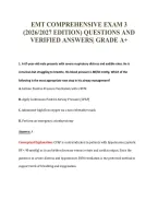 EMT EXAM PACKAGE DEAL 100&percnt; VERIFIED 2026&sol;2027