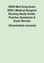 HESI Med Surg Exam 2026 &vert; Medical-Surgical Nursing Study Guide&comma; Practice Questions & Exam Review