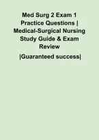 Med Surg 2 Exam 1 Practice Questions &vert; Medical-Surgical Nursing Study Guide & Exam Review&NewLine;&NewLine;