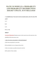 MATH 110 MODULE 6&colon; PROBABILITY&NewLine;AND PROBABILITY DISTRIBUTIONS&NewLine;2026&sol;2027 UPDATE&period; JUST RELEASED