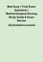 Med Surg 1 Final Exam Questions &vert; Medical-Surgical Nursing Study Guide & Exam Review