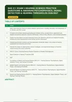 SHS 311 EXAM 3 HEARING SCIENCE PRACTICE QUESTIONS & ANSWERS PSYCHOPHYSICS&comma; SIGNAL DETECTION & HEARING THRESHOLDS&vert; INSTANT DOWNLOAD