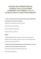 NUR2356 EXAM PACKAGE DEAL 100&percnt; VERIFIED 2026&sol;2027