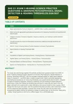SHS 311 EXAM 3 HEARING SCIENCE PRACTICE QUESTIONS AND CORRECT ANSWERS PSYCHOPHYSICS SIGNAL DETECTION AND HEARING THRESHOLDS WITH RATIONALES&vert; INSTANT DOWNLOAD PDF