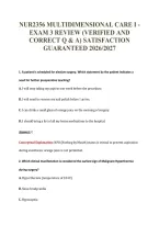 NUR2356 EXAM PACKAGE DEAL 100&percnt; VERIFIED 2026&sol;2027