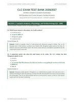 CLC EXAM TEST BANK 2026&sol;2027 &vert; Certified Lactation Consultant &vert; 300 Questions & Verified Answers &vert; Pass Guaranteed - A&plus; Graded&NewLine;&NewLine;