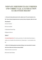 NRNP 6531 MIDTERM EXAM &lpar;VERIFIED&NewLine;AND CORRECT Q & A&rpar; SATISFACTION&NewLine;GUARANTEED 2026&sol;2027
