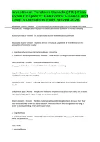 Investment Funds in Canada &lpar;IFIC&rpar; Final Exam Chapter 5&colon; Behavioral Finance and Chap 6 Questions Fully Solved 2026&period;&NewLine;&NewLine;