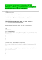Investment Funds in Canada &lpar;IFIC&rpar; Chapter 2 Test Questions and Complete Answers 2026&sol;2027 Updated&period;&NewLine;&NewLine;