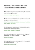 PHTLS POST TEST 9TH EDITION ACTUAL&NewLine;QUESTIONS AND CORRECT ANSWERS