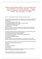 NR565 Advanced Pharmacology Care of the Fundamentals &ndash; Exam &lpar;2026&sol;2027&rpar; Actual Exam 2026&sol;2027 &ndash; Complete Exam-Style Questions with Detailed Rationales &vert; 100&percnt; Verified &ndash; Pass Guaranteed &ndash; A&plus; Graded