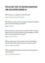 PHTLS POST TEST 9TH EDITION QUESTIONS&NewLine;AND SOLUTIONS GRADED A&plus;&NewLine;