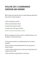PHTLS PRE TEST 9 COMPREHENSIVE&NewLine;QUESTIONS AND ANSWERS