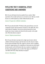 PHTLS PRE TEST 9 ESSENTIAL STUDY&NewLine;QUESTIONS AND ANSWERS
