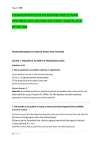 PHARMACOTHERAPEUTICS FOR ADVANCED PRACTICE NURSE &NewLine;PRESCRIBERS EXAM QUESTIONS AND CORRECT ANSWERS LATEST &NewLine;EDITION 2026