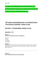  MICROBIOLOGY&colon; AN INTRODUCTION&comma; 14TH &NewLine;EDITION &lpar;TORTORA&comma; FUNKE & CASE&rpar; QUESTIONS WITH VERIFIED &NewLine;ANSWERS DETAILED RATIONALES GRADED A&plus;