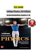Test Bank for College Physics&comma; 5th Edition by Alan Giambattista&comma; Betty McCarthy Richardson & Robert C&period; Richardson &vert; Chapters 1-30 Complete &vert; Verified Questions & Answers &vert; Latest 2026 Update
