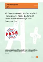 ATI Fundamentals exam  Test Bank 2025&sol;2026 &ndash; Comprehensive Practice Questions with &NewLine;Verified Answers and NGN-Style Items &NewLine;Guaranteed Pass 