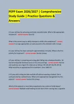 PEPP Exam 2026&sol;2027 &vert; Comprehensive &NewLine;Study Guide &vert; Practice Questions & Answers &NewLine; &NewLine;