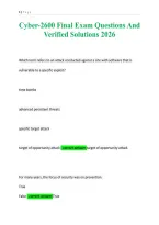 Cyber-2600 Final Exam Questions And&NewLine;Verified Solutions 2026