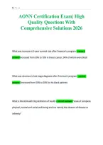 AONN Certification Exam&vert; High&NewLine;Quality Questions With&NewLine;Comprehensive Solutions 2026