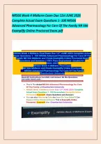 NR566 Week 4 Midterm Exam Due 12st JUNE 2026 &NewLine;Complete Actual Exam Questions 1- 100 NR566 &NewLine;Advanced Pharmacology For Care Of The Family NR 566 &NewLine;Examplify Online Proctored Exam&period;pdf