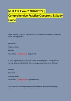 NUR 112 Exam 2 2026&sol;2027 &vert; &NewLine;Comprehensive Practice Questions & Study Guide &NewLine;  &NewLine;