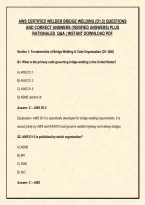 AWS CERTIFIED WELDER BRIDGE WELDING &lpar;D1&period;5&rpar; QUESTIONS &NewLine;AND CORRECT ANSWERS &lpar;VERIFIED ANSWERS&rpar; PLUS &NewLine;RATIONALES  Q&A &vert; INSTANT DOWNLOAD PDF