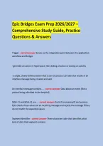  &NewLine;Epic Bridges Exam Prep 2026&sol;2027 &ndash; Comprehensive Study Guide&comma; Practice Questions & Answers &NewLine;