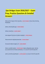  &NewLine; Epic Bridges Exam 2026&sol;2027 &ndash; Exam &NewLine;Prep&comma; Practice Questions & Detailed Answers  &NewLine; &NewLine;