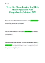 Texas Fire Alarm Practice Test&vert; High&NewLine;Quality Questions With&NewLine;Comprehensive Solutions 2026&NewLine;